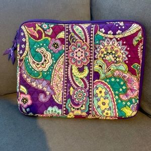 Vera Bradley Padded Laptop Sleeve Case Purple